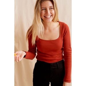 NWT Kotn Square-neck long sleeve